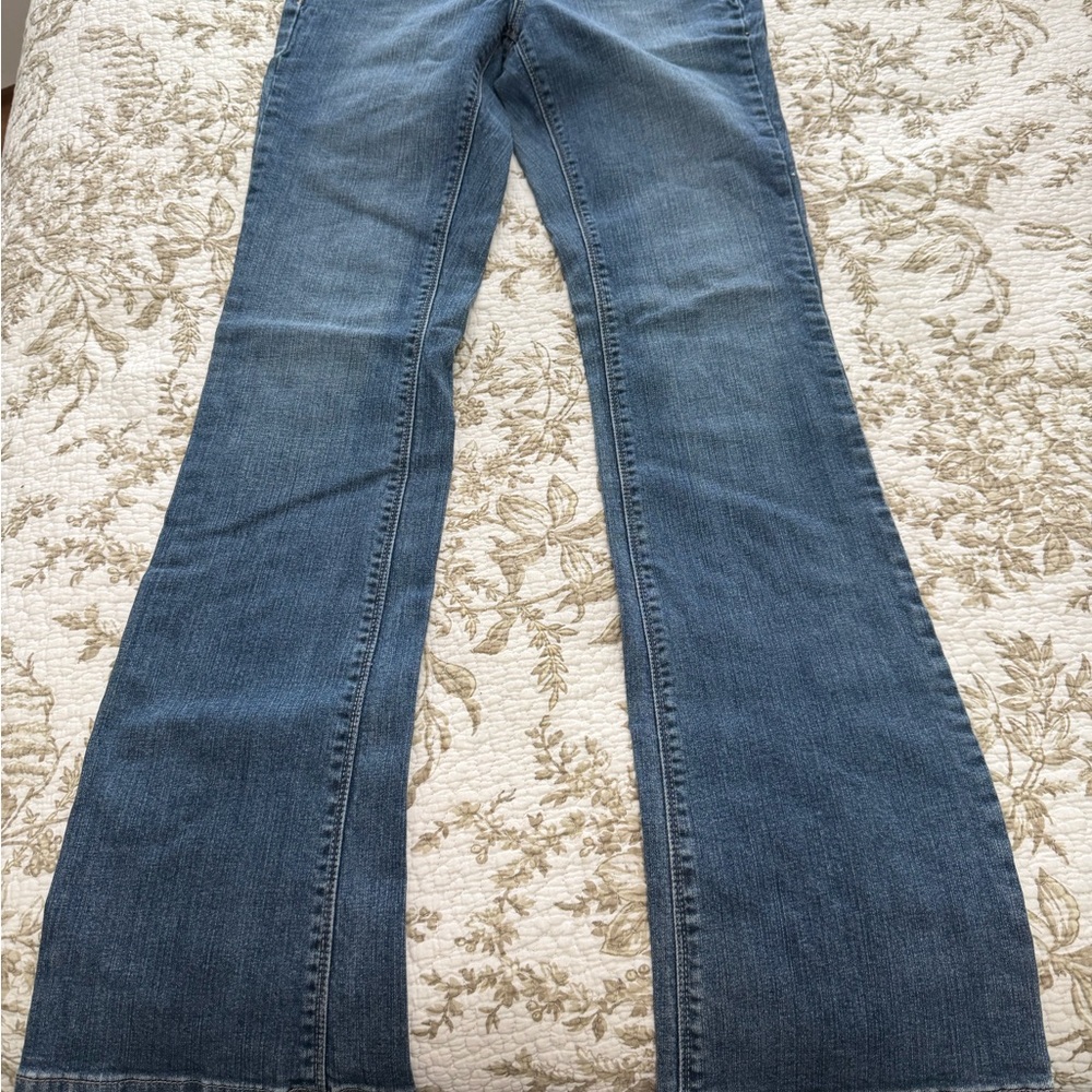 White House Black Market Blue Flare Jeans